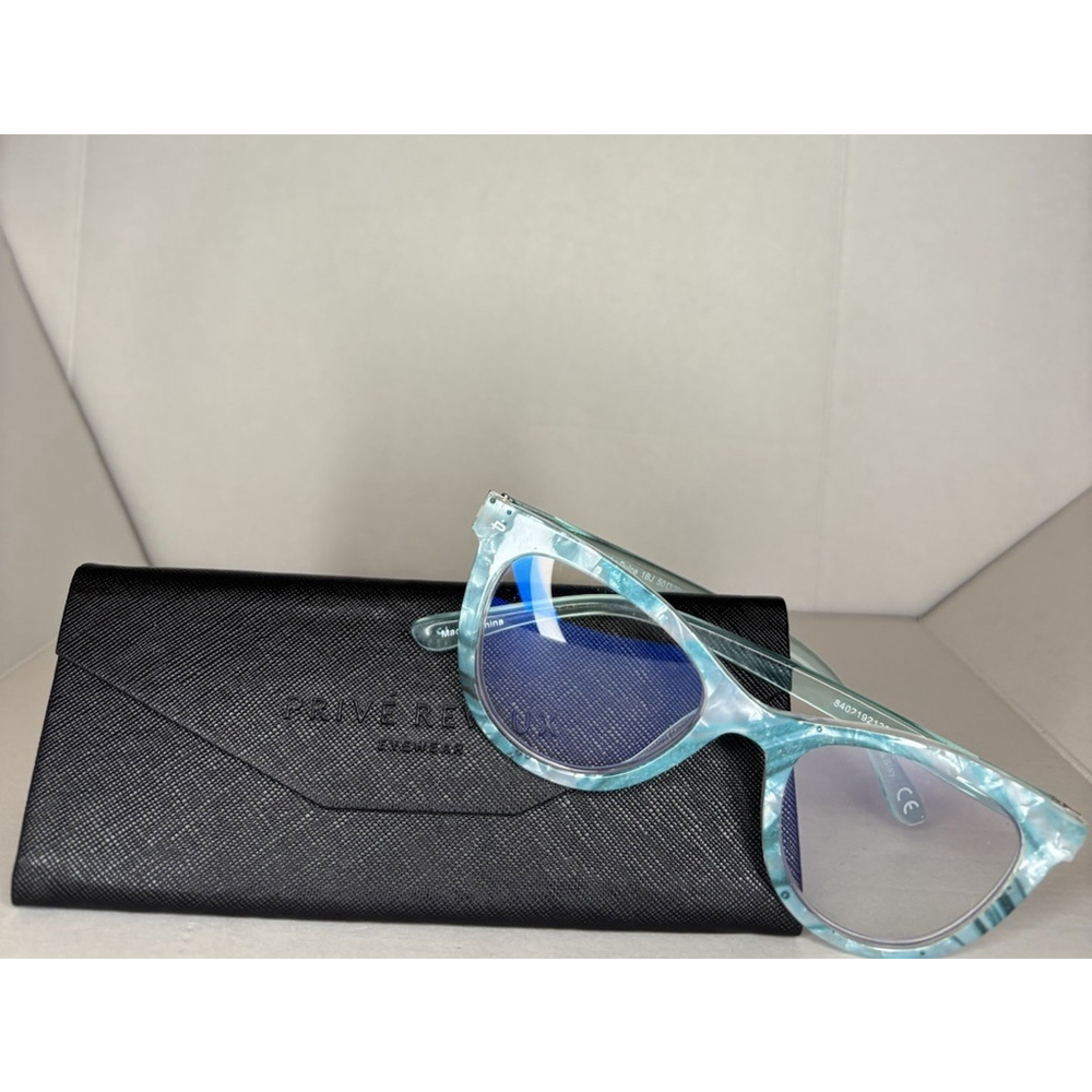 Prive Revaux La Dulce Blue Light Readers Blue Marble Strength 1.0